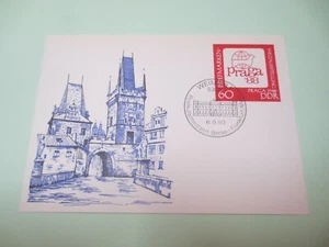 1988 - Entero Praga '88 "Hist. Edificio - sello postal especial Weimar - Imagen 1 de 4