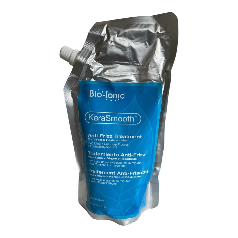 Bio Ionic KeraSmooth Anti-Frizz Treatment 2-3 применения 16,9 жидких унц новый - Изображение 1 из 4