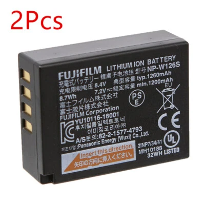 2Pcs Original NP-W126S Battery For Fujifilm X-T1 T2 T3 T10 T20 T30 A1 A2 A3 A5 - Image 1 of 4