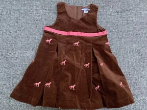 HARTSTRINGS 2T BABY MÄDCHEN braun PINK Pony rosa BAND KLEID - Bild 1 von 3