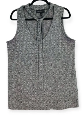 Lane Bryant Tunic Sleeveless Sweater Women's 18/20 Gray Heather Ribbed Knit - Image 1 of 4