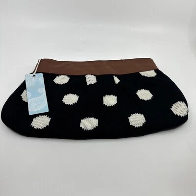 Bolso de Mano Mudpie Tejido a Lunares Blanco y Negro Nuevo con Etiquetas Foto 1 de 4