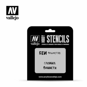 Vallejo SOVIET SOVIET SLOGANS WW11 #1 1/35 Airbrush Stencil - Picture 1 of 1