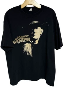 Vintage 80s Johnny Winter Tour T-Shirt Size XL Rock Blues - Picture 1 of 16