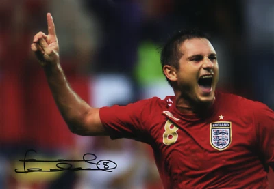 Foto firmada autografiada por Frank Lampard Inglaterra 16x20 AMCo certificado de autenticidad 3023 Foto 1 de 2