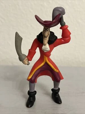 CAPTAIN HOOK DISNEY PETER PAN 4” ACTION FIGURE PVC TOY (PRE-OWNED) - Image 1 of 4