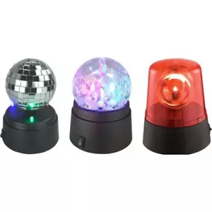 Party Light Sound KIDZ-PARTY SET OF 3 MINI LED LIGHT EFFECTS Disco Lighting - Picture 1 of 5