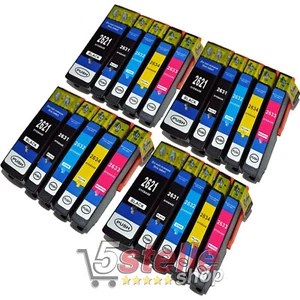 KIT 20 CARTUCCE XL PER EPSON XP510 XP520 XP600 XP605 XP610 XP615 XP620 - Foto 1 di 1