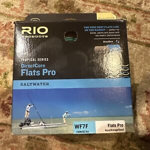 Rio DirectCore Flats Pro WF7F Floating Fly Line - Aqua/Orange/Sand