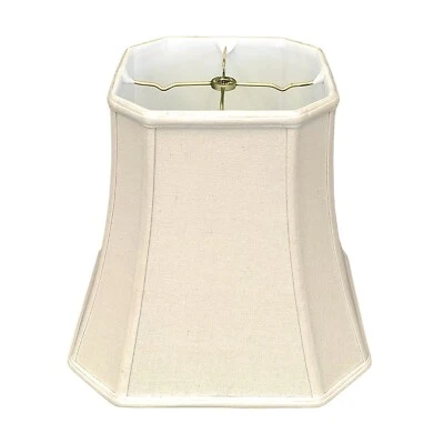 Pantalla de lámpara básica de esquina de corte cuadrado Royal Designs, lino beige, 11 x 17 x 15 (... Foto 1 de 4
