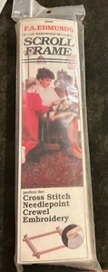F A Edmunds 6" x 12" Hardwood Split Rail Scroll Frame NIP cross stitch, Crewel - Picture 1 of 3