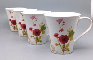 Juego de 4 222 Quinta TAZA “Thea” Fine China PTS International Floral 4” Alto - Imagen 1 de 7