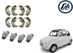 KIT COMPRESO DI FRENI ANT. E POST. GANASCE, CILINDRETTI PER FIAT 126 / 500 EPOCA - Imagen 1 de 6