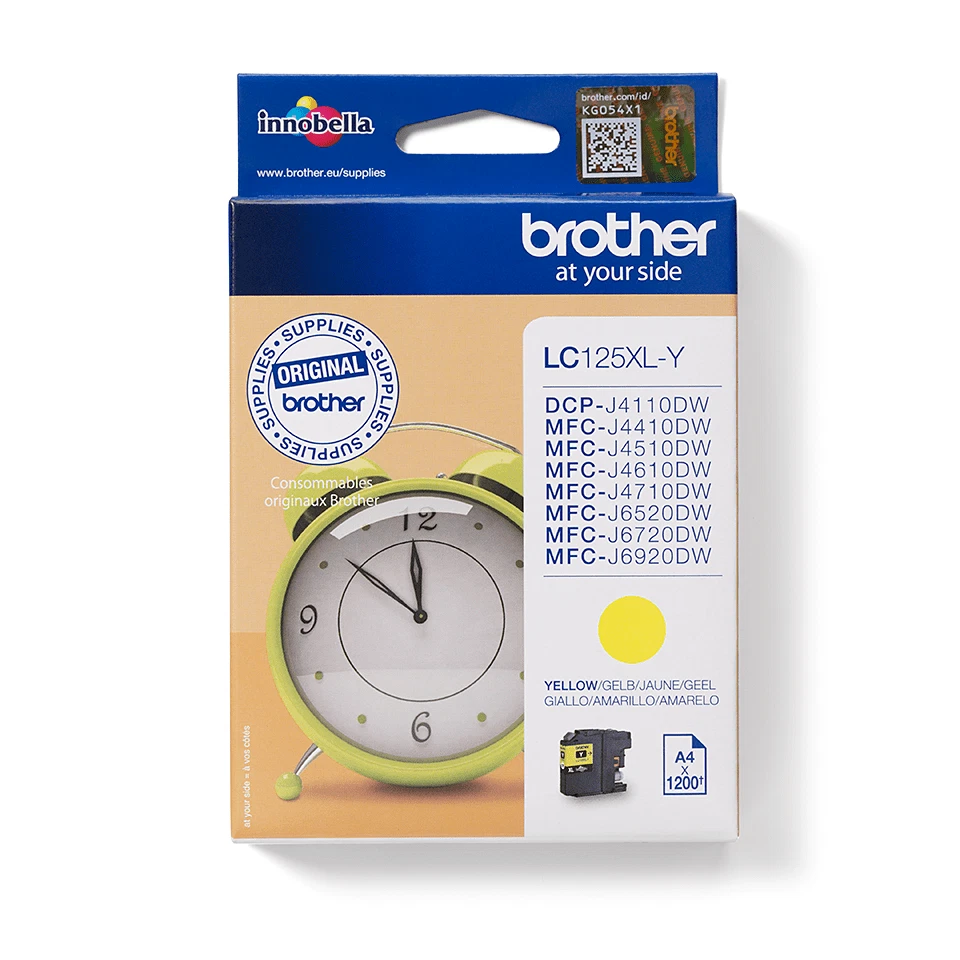 Brother LC125XLY cartouche d'encre Jaune authentique (TVA incluse) - Photo 1/1