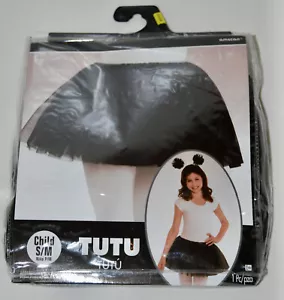 New Amscan Girl's Black Novelty Costume Sparkle Tutu size S-M Fits up to sz 10 - Picture 1 of 6