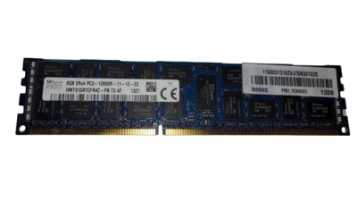 HYNIX 8GB 2Rx4 PC3-12800R DDR3-1600 ECC Registered 1.5V RDIMM HMT31GR7CFR4C-PB - Image 1 of 3