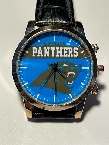 Carolina Panthers NFL Custom Leather Band Wrist Watch NEW Cover