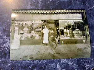 1927 Vintage seltenes Foto Lebensmittelgeschäft Feinkost Soda Salon Buffalo N Y East Side - Bild 1 von 1