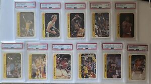 1986 Fleer Basketball Sticker Complete Set PSA 5, 6 & 7s. Michael Jordan Rookie
