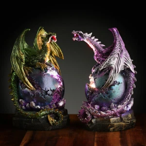 Geode LED Dark Legends Dragon Figurine Dragon Figurines & Statues - Picture 1 of 1