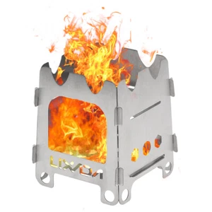 Lixada Titanium Outdoor Camping Stove Folding Ultralight Wood Burning Stove B2O0 - Picture 1 of 12