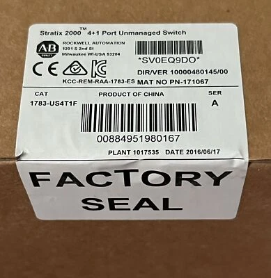 1783-US4T1F Allen-Bradley Unmanaged Switch New FREE SHIP - Image 1 of 2