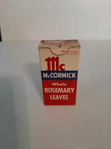 Vintage Schilling Whole Rosemary Leaves 5/8 oz spice box, Great Logo & graphics - Picture 1 of 4