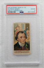 Rare 1888 PATRICK HENRY N76 W. Duke Sons & Co Great Americans PSA 2