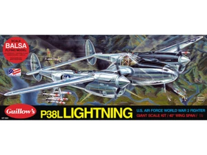Guillow's Model Kits 2001 P-38 Lightning - 1:16 Scale flying model kit in balsa - Imagen 1 de 2
