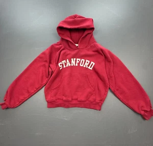 JanSport Stanford Hoodie Youth Size Small Red Pullover Sweatshirt Graphic Logo - Picture 1 of 10