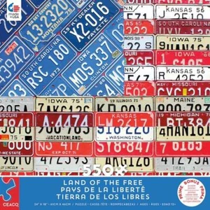 Rompecabezas Ceaco; placas de licencia de EE. UU.; serie Land of the Free; 550 piezas; 2469-2 - Imagen 1 de 2