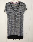 Anne Klein Kleid Größe S schwarz/weiß V-Ausschnitt kurzärmelig lässig kurz. D-105