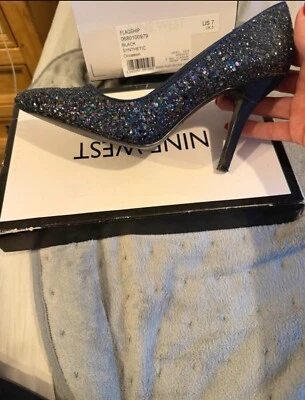 Nine West Flagship navy sparkly shoes size 5 - Image 1 of 4