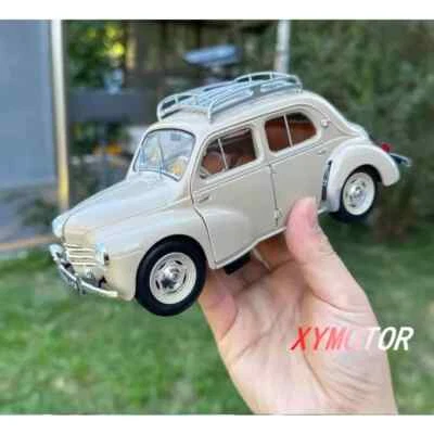 Solido S 1:18 RENAULT 4CV BEIGE 1956 Alloy Diecast Model Car Toy Gift Collection - Image 1 of 4
