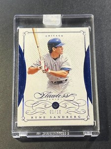 RYNE SANDBERG 2016 PANINI FLAWLESS GEMS #42 SAPPHIRE PARALLEL #'D /10 CUBS MLB