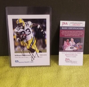Green Bay Packers William Henderson SIGNED AUTOGRAPHED Auto  HOF  JSA ! - Picture 1 of 7