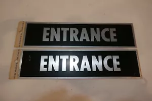 Menge 2 Vintage kleines Eingang Blechschild 8" x 2" Cleveland OH Hy KO - Bild 1 von 3
