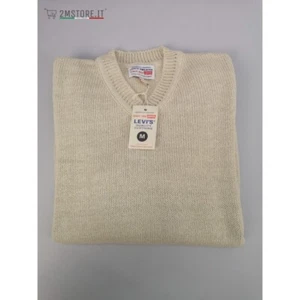 LEVI'S Maglione LEVIS America's Original Beige V NECK Regular Fit RARITY VINTAGE - Foto 1 di 5