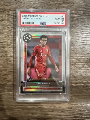 2020-21 Topps Museum Collection UCL - #10 Jamal Musiala (RC) PSA 10 - Image 1 of 2