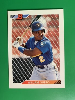 1992 Bowman William Suero #181 Milwaukee Brewers - Image 1 of 2