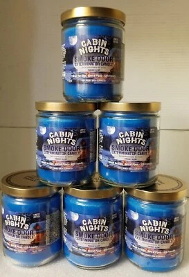 Smoke Odor Exterminator 13 oz Jar Candle, Cabin Nights Set of Six Candles. - Image 1 of 2