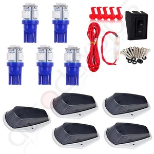 5x Blue 12V LED Cab Marker Clearance Light Smoke Lens + Wiring For 73-97 Ford - Bild 1 von 11