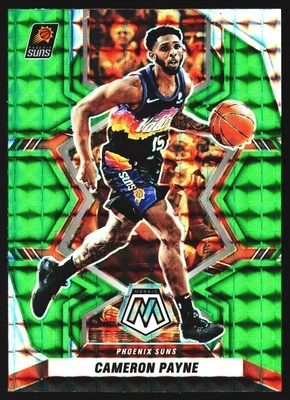 Tarjeta Cameron Payne 2021-22 Panini Mosaico Verde Refractor Phoenix Suns No.37 Foto 1 de 2