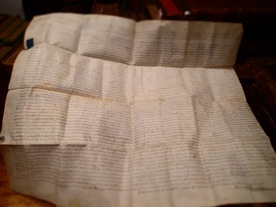 (W) 1767 Vellum indenture, Land to be put up for sale Westerbury Lancaster - Image 1 of 4