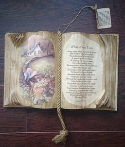 Vintage 1987 Deko Buch Was Mama nahm Gedicht Neu mit Etikett - Bild 1 von 5