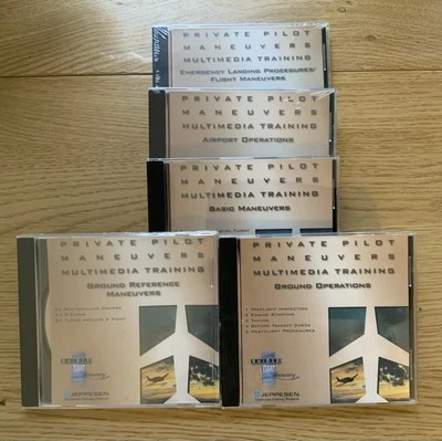 JEPPESEN Private Pilot MANEUVERS 5-CD Set Multimedia Training Software *AVIATION - Image 1 of 4