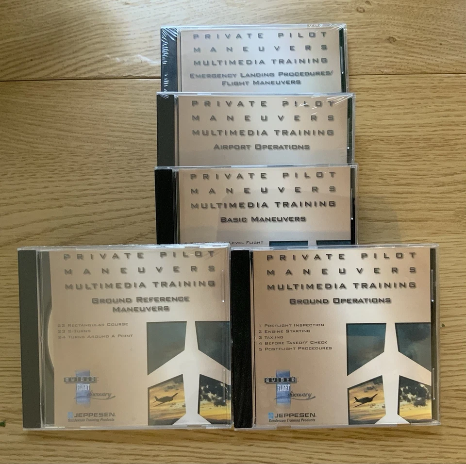 JEPPESEN Piloto Privado MANIOBRAS 5-CD Set Multimedia Entrenamiento Software *AVIACIÓN Foto 1 de 4