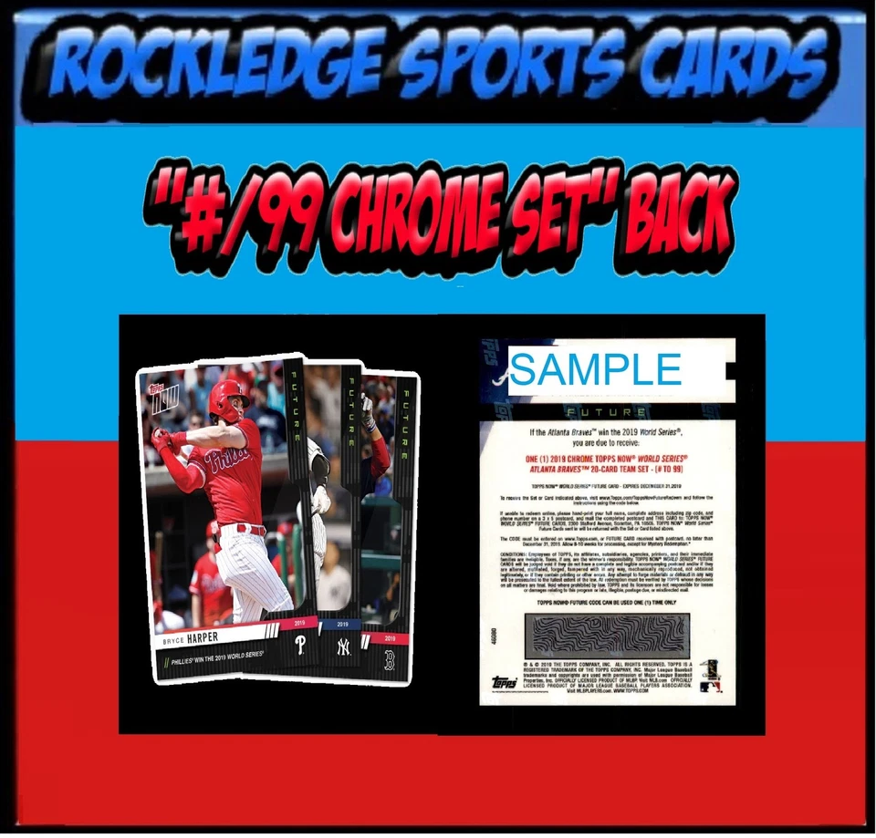 2019 Topps Now Futures World Series Singles (Pick Your Cards)(/99 Chrome Set) - Image 1 of 1