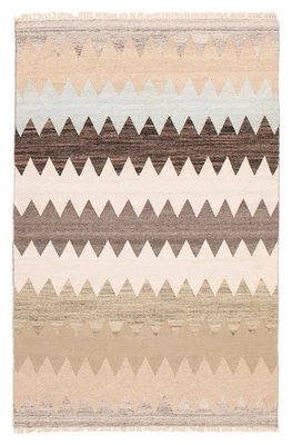 Traditional Vintage Hand Woven Oriental Carpet 4'11" x 7'10" Wool Kilim Area Rug - Image 1 of 4