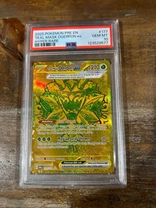 POKEMON 2025 Prismatic Evolutions TEAL MASK OGERPON Hyper Rare #177 PSA 10 Gem - Picture 1 of 2